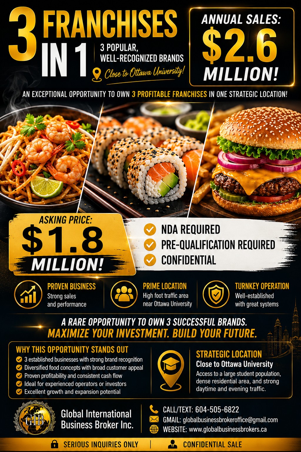 3 Popular Brands Franchises in 1 Business opportunity